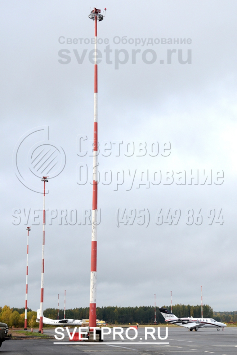 Для мачт МГФ50‐М для гражданских аэродромов предусмотрена дневная маркировка
(РЭГА РФ‐94).